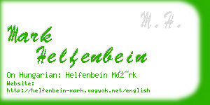 mark helfenbein business card